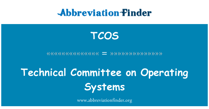TCOS: Technical Committee on Operating Systems