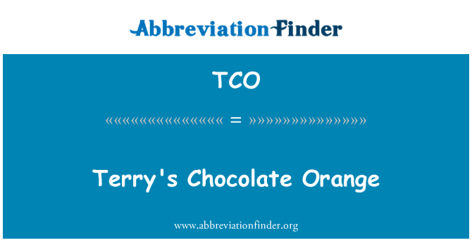 TCO: Terry je čokolada Orange