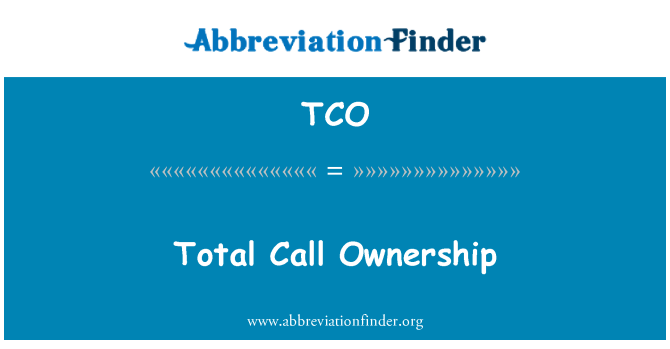 TCO: 总呼叫所有权
