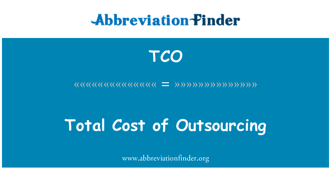 TCO: ต้นทุนรวมของผู้รับเหมาช่วง