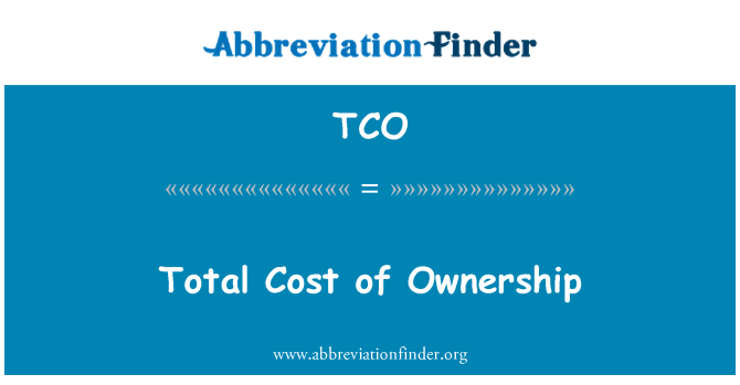 TCO: עלות הבעלות הכוללת