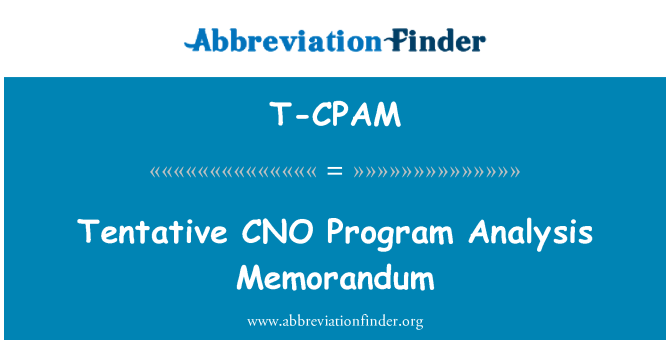 T-CPAM: Pwogram tantatif ki CNO analiz memorandòm