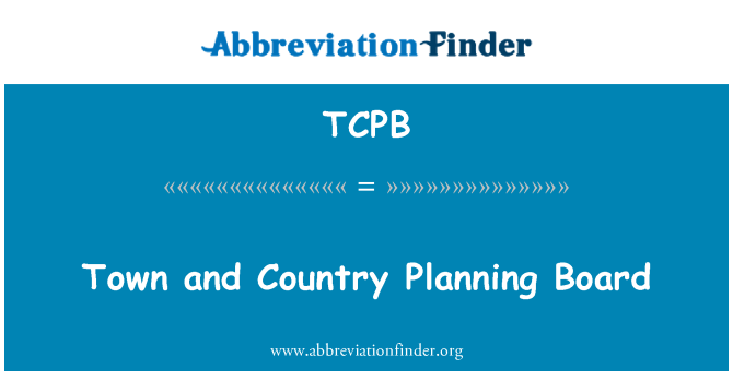 TCPB: Oraşul şi ţara de planificare masă