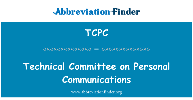 TCPC: Komite teknik sou kominikasyon pèsonèl