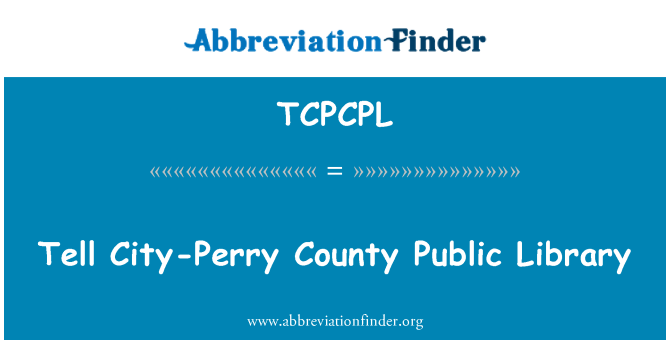 TCPCPL: بتاؤ شہر پیری کاؤنٹی پبلک لائبریری