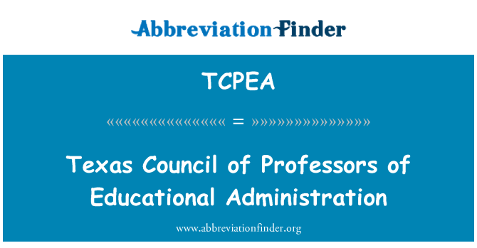 TCPEA: Professorit opetushallinnon neuvoston Texas