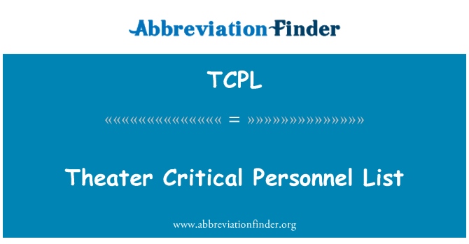 TCPL: Lis kritik pèsonèl teyat