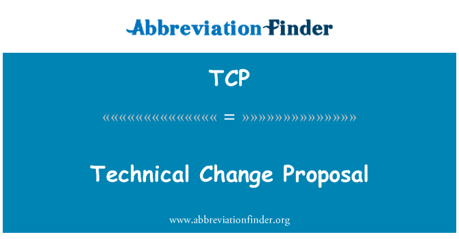 TCP: تکنیکی تبدیلی کی تجویز