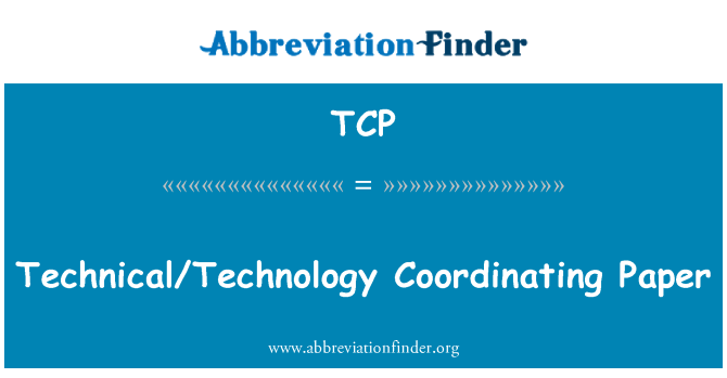 TCP: Teknisk/teknologi koordinere papir