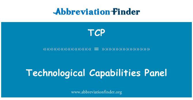 TCP: Technological Capabilities Panel