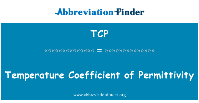 TCP: Temperatuurcoëfficiënt van permittiviteit