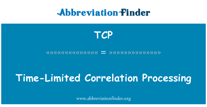 TCP: Време ограничен корелация обработка