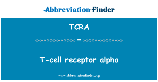 TCRA: T-cell receptor alfa