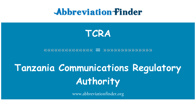 TCRA: Awtorità regolatorja ta ' komunikazzjoni Tanżanija