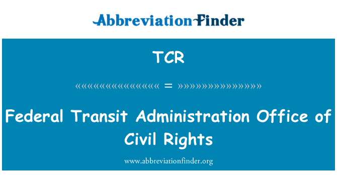TCR: Transpò federal administrasyon biwo de dwa sivil