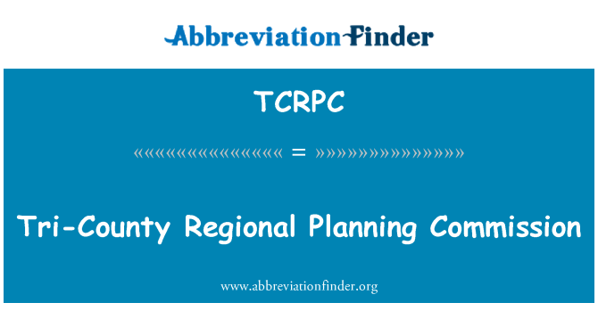TCRPC: Tri-County Regional plánovací Komise