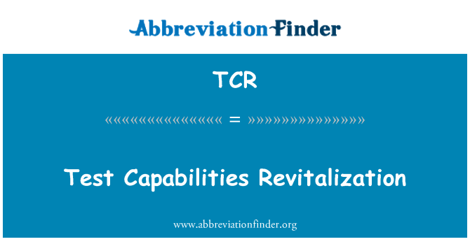 TCR: Tès kapasite Revitalisation