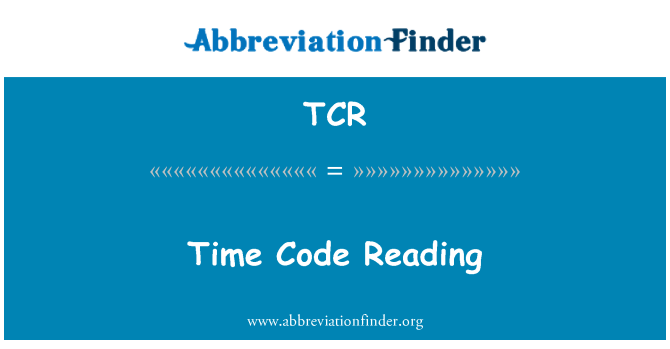 TCR: Време код четене