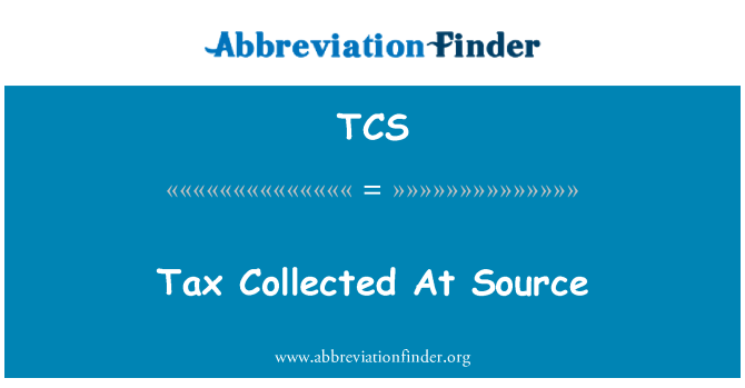 TCS: 소스에서 수집 된 세금