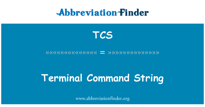 TCS: Terminal kommandostreng