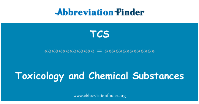 TCS: Toxicologia e substâncias químicas