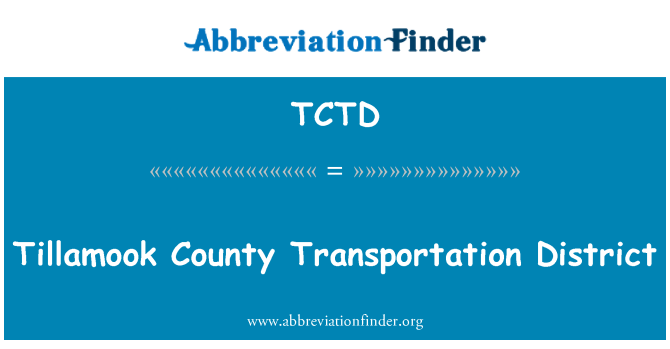 TCTD: Hrabstwo Tillamook transport dzielnicy