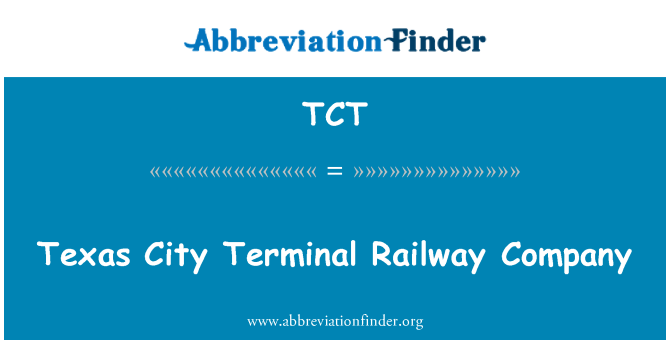 TCT: Azienda ferroviaria di Texas City Terminal