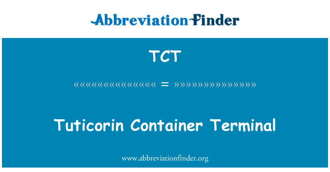 TCT: TUTICORIN Container Terminal