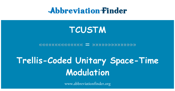TCUSTM: Cihly kódované unitární časoprostoru modulace