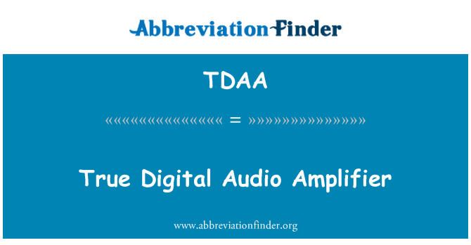 TDAA: Tout bon Digital adyo anplifikatè