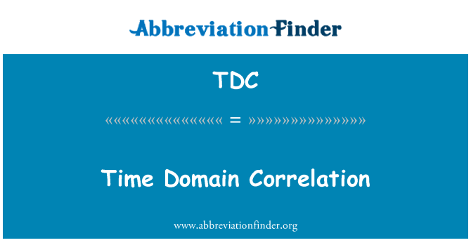 TDC: Masa Domain korelasi