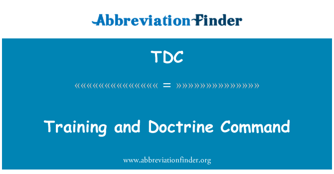 TDC: Eğitim ve doktrin Komutanlığı