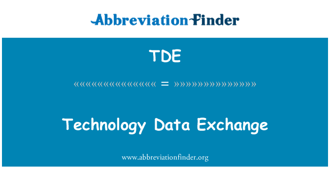 TDE: Echanj enfòmasyon teknoloji