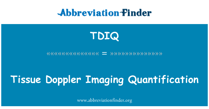 TDIQ: เนื้อเยื่อ Doppler ภาพนับ