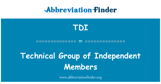 TDI: Техническая группа независимых членов