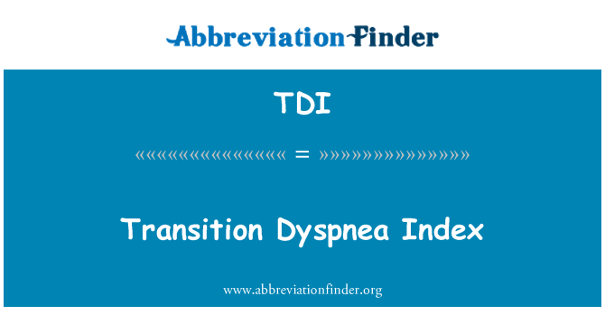 TDI: Índice de disnea de transición