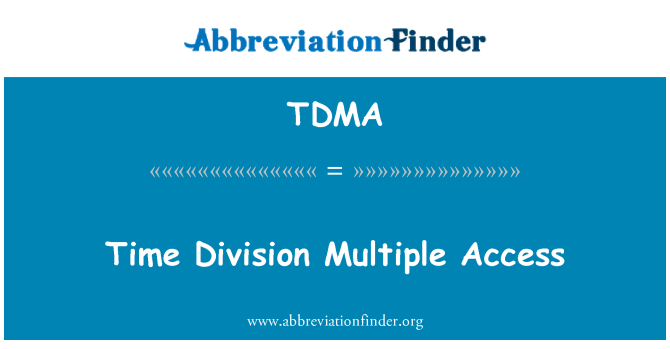 TDMA: Diviżjoni tal-ħin aċċess multipli