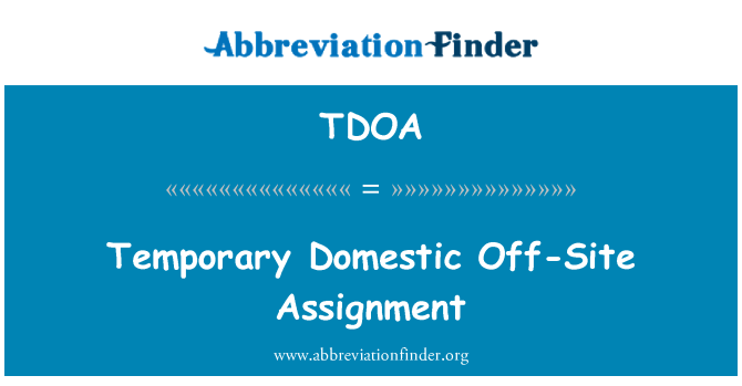 TDOA: 一時的な国内外の割り当て