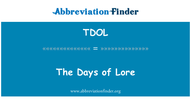 TDOL: Dny Lore