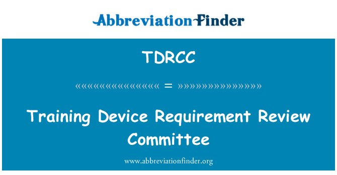 TDRCC: Comitato di revisione di dispositivo requisito di formazione