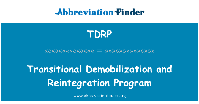 TDRP: Przejściowe demobilizacji i reintegracji Program