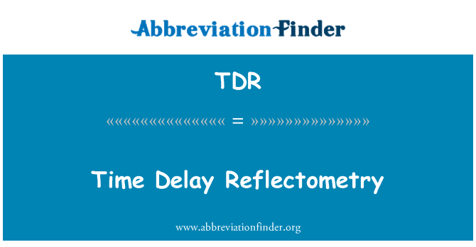 TDR: Idő késleltetés Reflectometry