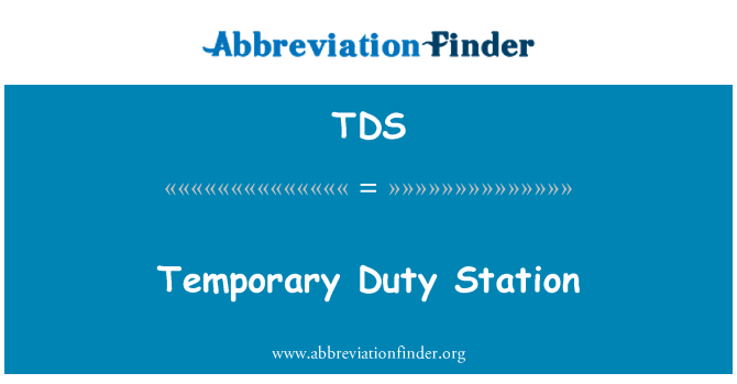 TDS: Ajutise tollimaksu Station