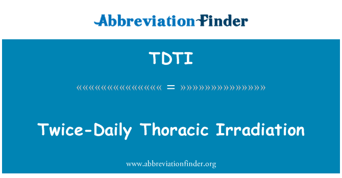 TDTI: De fwa pa Jour Thoracique Irradiation