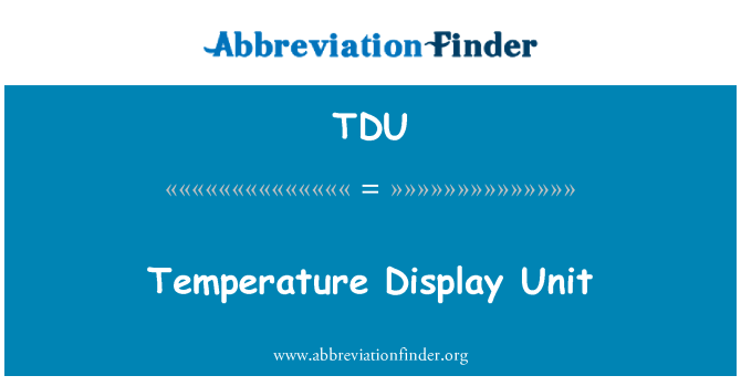 TDU: Temperatūras displejs