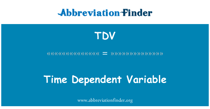 TDV: Tid afhængige variabel