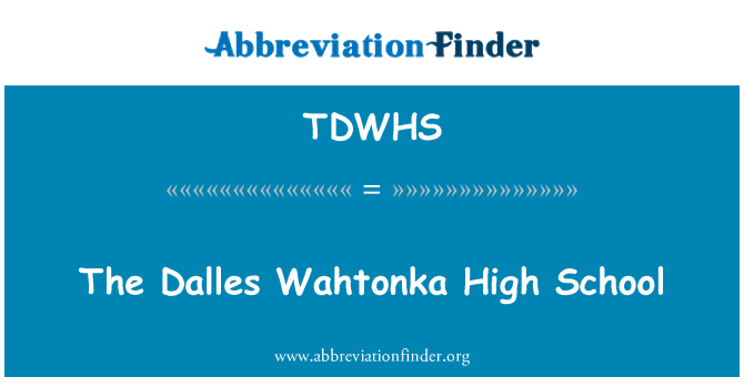 TDWHS: Stropna Wahtonka srednji šoli