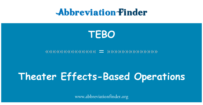 TEBO: 基於效果的作戰行動