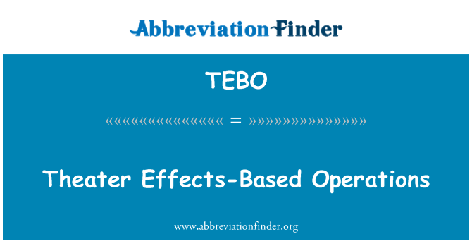 TEBO: مسرح العمليات المستندة إلى الآثار