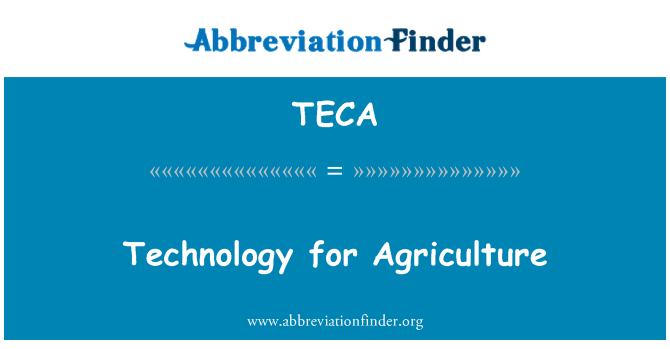 TECA: Mezőgazdasági technológia